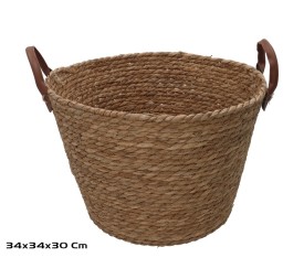 CESTA REDONDA C/ASAS  34X34X24/30CM LEIRE