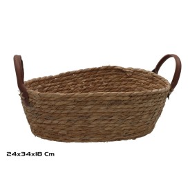 CESTA OVAL C/ASAS  34X24X12/18CM LEIRE