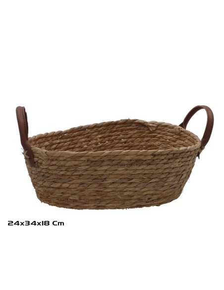 CESTA OVAL C/ASAS  34X24X12/18CM LEIRE