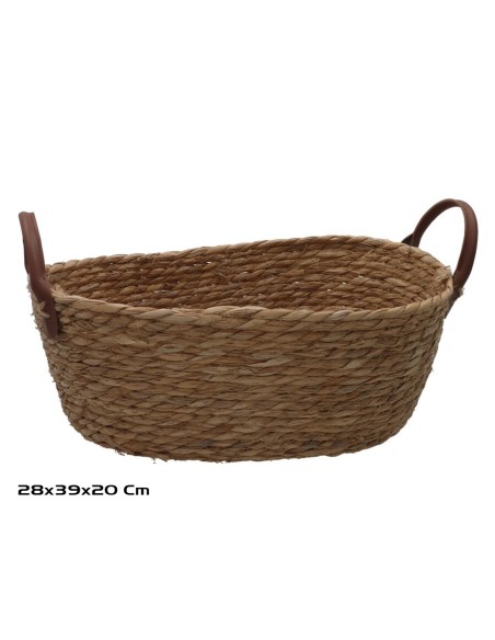 CESTA OVAL C/ASAS  39X28X14/20CM LEIRE