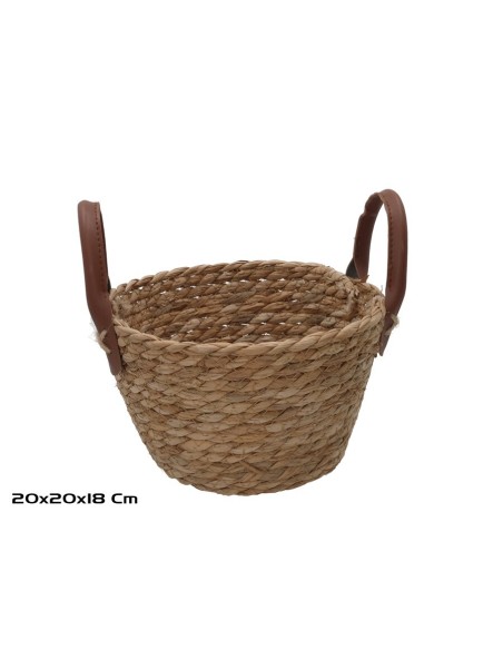 CESTA REDONDA C/ASAS  20X20X12/18CM LEIRE
