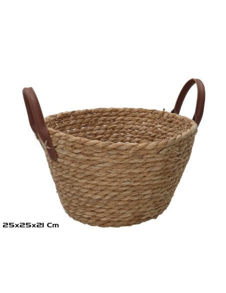 CESTA REDONDA C/ASAS  25X25X15/21CM LEIRE