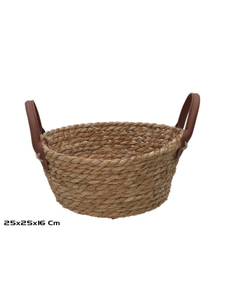 CESTA REDONDA C/ASAS  25X25X10/16CM LEIRE