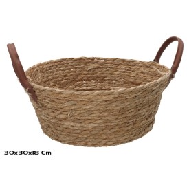 CESTA REDONDA C/ASAS  30X30X12/18CM LEIRE