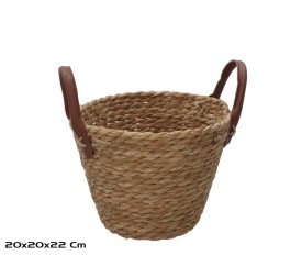 CESTA REDONDA C/ASAS  20X20X16/22CM LEIRE
