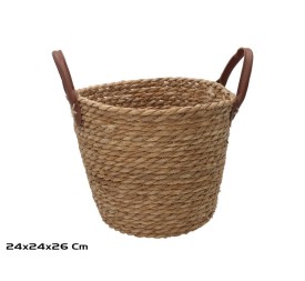 CESTA REDONDA C/ASAS  24X24X20/26CM LEIRE