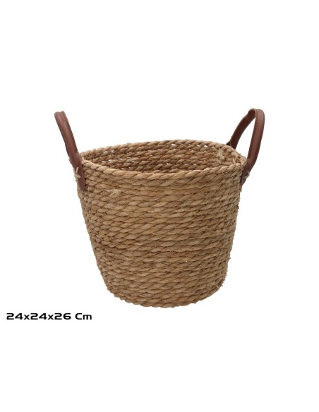 CESTA REDONDA C/ASAS  24X24X20/26CM LEIRE