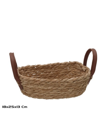 CESTA RECTANGULAR C/ASAS  25X18X7/13CM LEIRE
