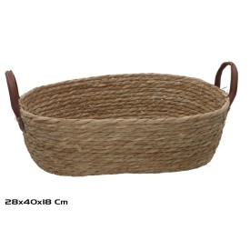 CESTA RECTANGULAR C/ASAS  40X28X12/18CM LEIRE