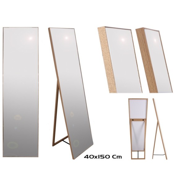 ESPEJO PIE PRAGA 40X150X2.5CM 2 STD. MDF