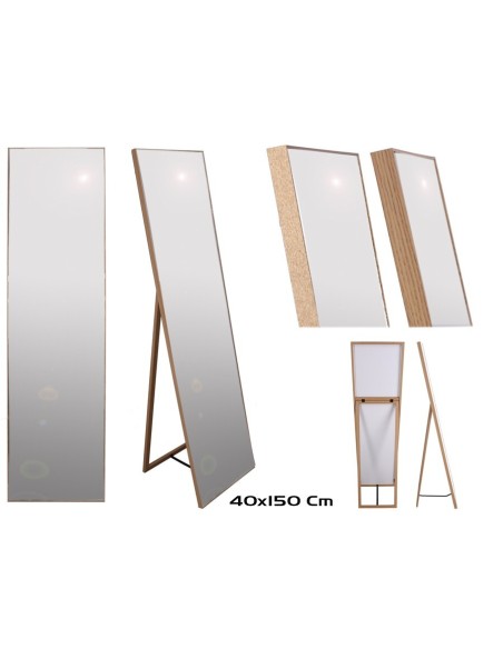 ESPEJO PIE PRAGA 40X150X2.5CM 2 STD. MDF