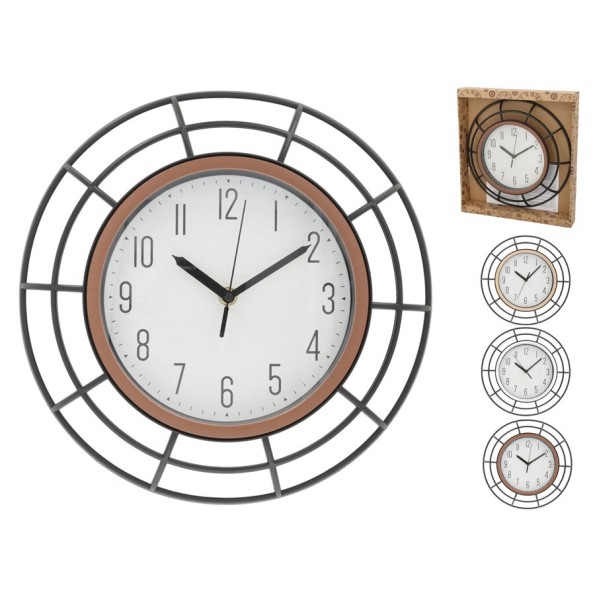RELOJ DE PARED IRON 30 CM 3 SURT.