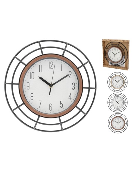 RELOJ DE PARED IRON 30 CM 3 SURT.