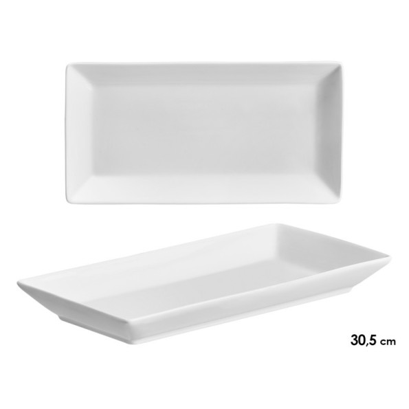 BANDEJA PORCELANA RECTANGULAR 30,5CM