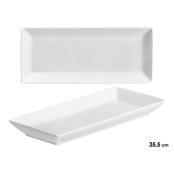 BANDEJA PORCELANA RECTANGULAR 35,5CM
