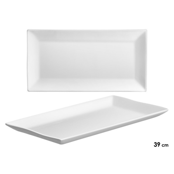 BANDEJA PORCELANA RECTANGULAR 39CM