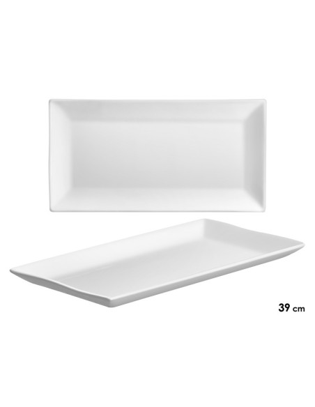 BANDEJA PORCELANA RECTANGULAR 39CM