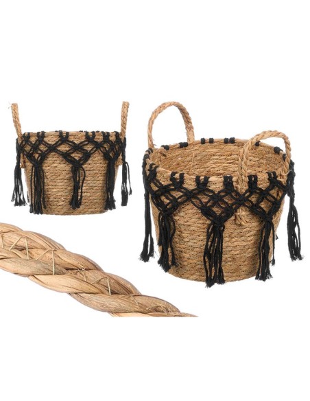 MACETEROMIMBRE MACRAME COLGANTE NEGRO PEQUEÑO