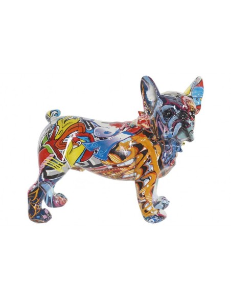 FIGURA RESINA 24X11X20 PERRO MULTICOLOR