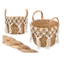 MACETERO MACRAME COLGANTE BLANCO PEQUEÑO
