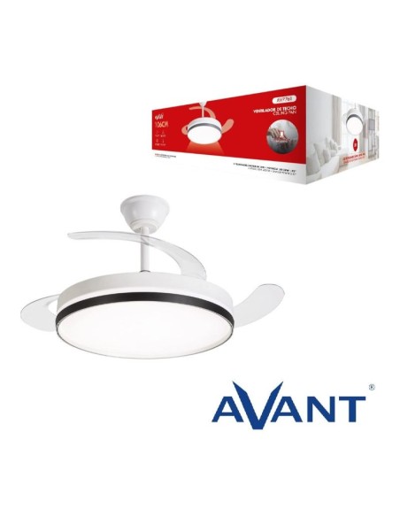 VENTILADOR AVANT DE TECHO 42" RETRACTIL 30W MOTOR 36W LED CONTROL APP