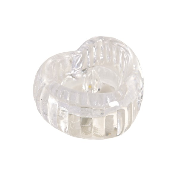 DECORACION LUMINOSA LED PLASTICO 6X5X3 CORAZON