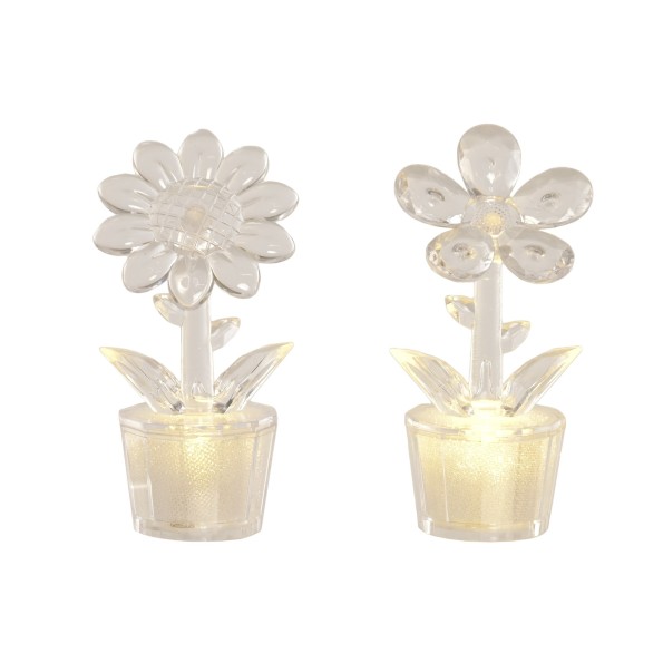 DECORACION LUMINOSA LED 4X4X11 FLOR 2 SURT.
