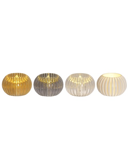 DECORACION LUMINOSA LED PLASTICO 6X6X3,5 4 SURT.