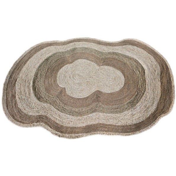 ALFOMBRA FIBRA MAIZ 120X180 NATURAL BICOLOR