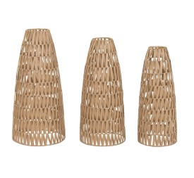 PANTALLA SET 3 FIBRAS NATURALES METAL 36X36X72