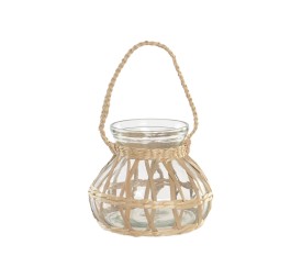 PORTAVELA CRISTAL MIMBRE 18X18X15 2L NATURAL