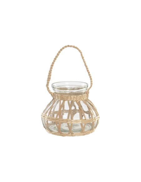 PORTAVELA CRISTAL MIMBRE 18X18X15 2L NATURAL