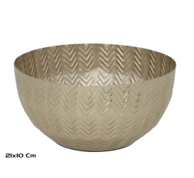 CUENCO 21X21X10CM DORADO DANIELA