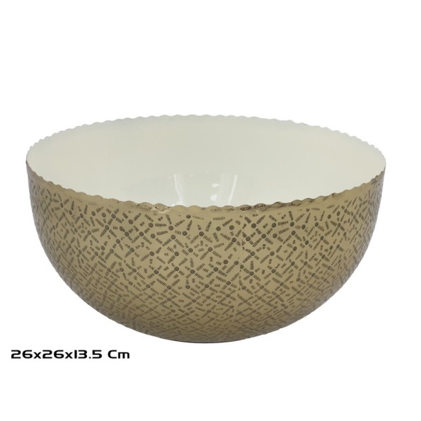 CUENCO 26X26X13,5CM DORADO ISANTA