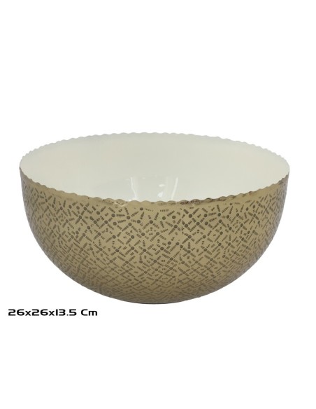 CUENCO 26X26X13,5CM DORADO ISANTA