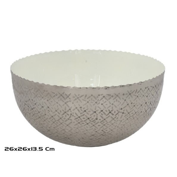 CUENCO 26X26X13,5CM NIQUEL ISANTA