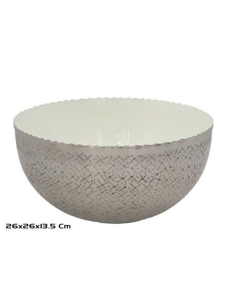 CUENCO 26X26X13,5CM NIQUEL ISANTA