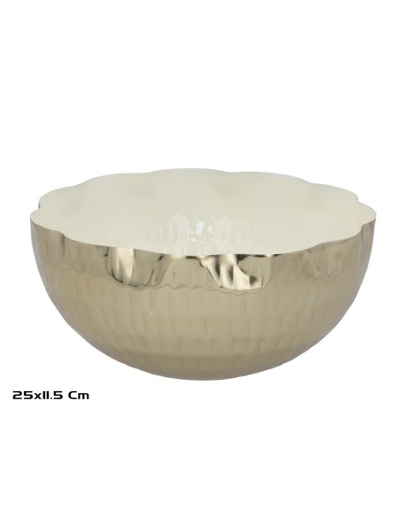 CUENCO 25X25X11,5CM DORADO CAMILA