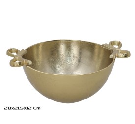 CUENCO 28X21,5X12CM DORADO PAULA