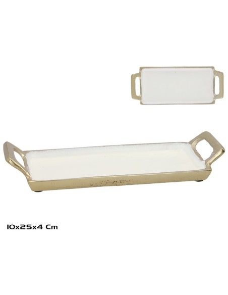 BANDEJA 25X10X4CM DORADO ANDREA
