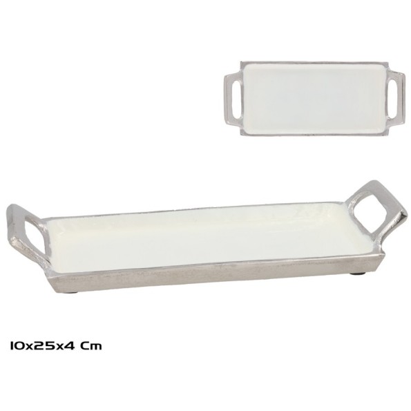 BANDEJA 25X10X4CM NIQUEL ANDREA