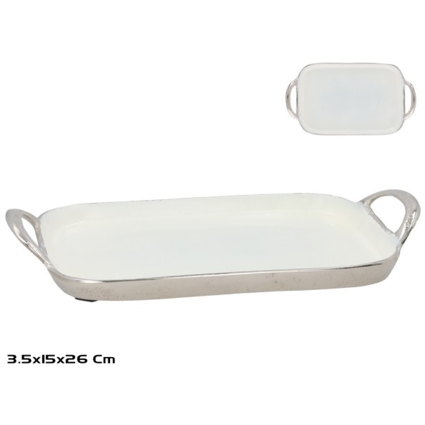 BANDEJA 26X15X3,5CM  NIQUEL RAMIN