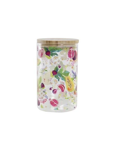 BOTE BOROSILICATO BAMBU 10X10X17 1000 ML,