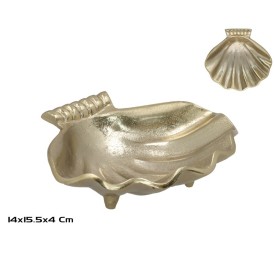 BANDEJA 15,5X14X4CM DORADO CONCHA