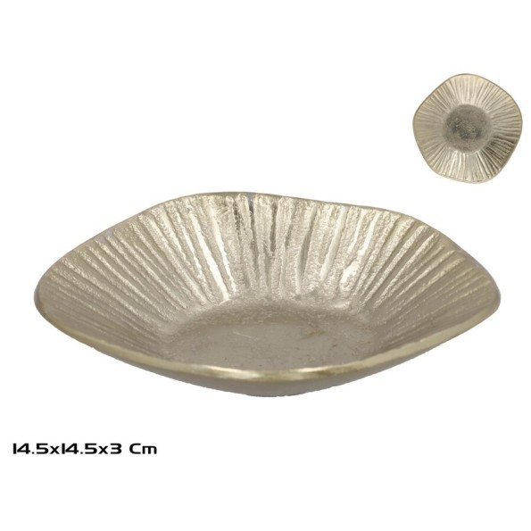 BANDEJA 14,5X14,5X3CM DORADO ARTEMISA