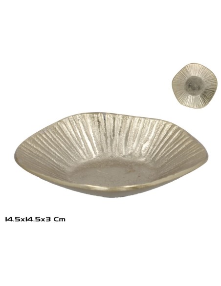 BANDEJA 14,5X14,5X3CM DORADO ARTEMISA