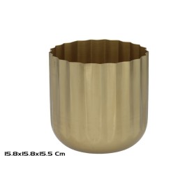MACETERO 15,8X15,8X15,5 CM FEDERICA DORADO