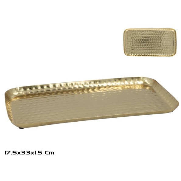 BANDEJA MULTIUSO RECT. 33X17,5X1,5CM LAURA ORO