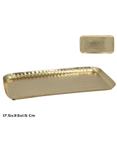 BANDEJA MULTIUSO RECT. 33X17,5X1,5CM LAURA ORO