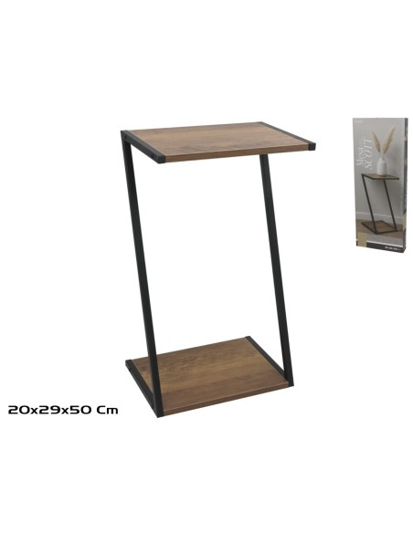 MESA AUXILIAR MDF+METAL C/2 ALTURAS SCOTT 29X20X50CM